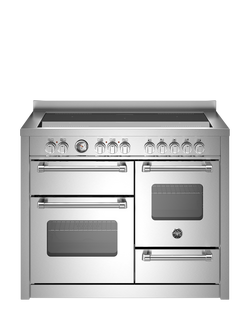 Bertazzoni Master Series 110cm Electric Range Cooker with Induction Hob, Stainless Steel