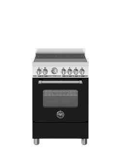 Bertazzoni Master Series 60cm Electric Range Cooker with Induction Hob, Black