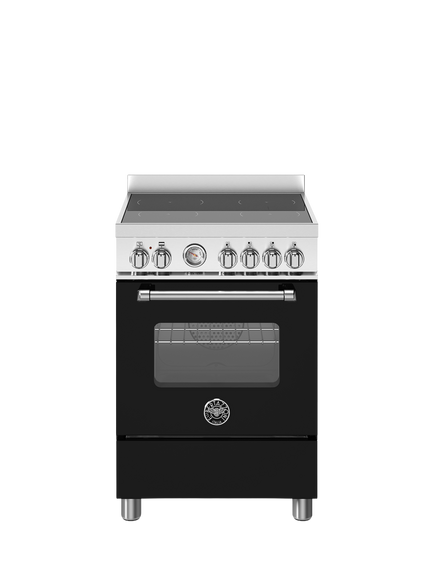 Bertazzoni Master Series 60cm Electric Range Cooker with Induction Hob, Black