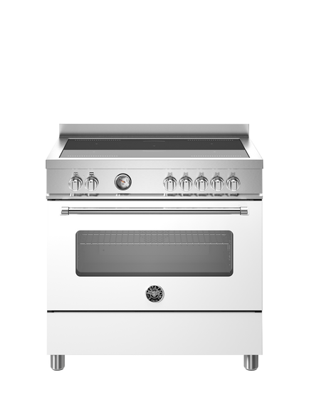 Bertazzoni Master Series 90cm Electric Range Cooker with Induction Hob, White