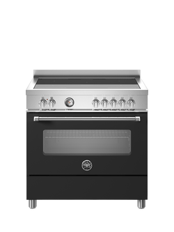 Bertazzoni Master Series 90cm Electric Range Cooker with Induction Hob, Black