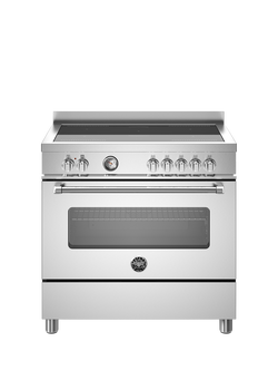 Bertazzoni Master Series 90cm Electric Range Cooker with Induction Hob, Stainless Steel