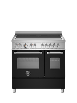 Bertazzoni Master Series 90cm Electric Range Cooker with Induction Hob, Black
