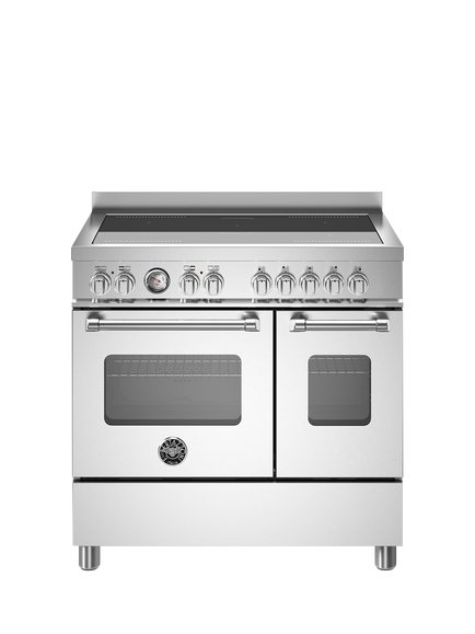 Bertazzoni Master Series 90cm Electric Range Cooker with Induction Hob, Stainless Steel