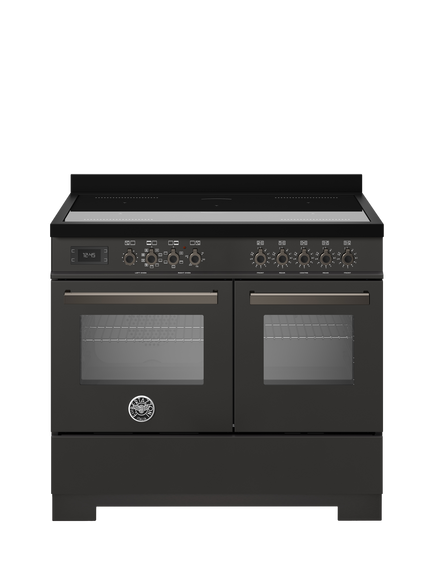 Bertazzoni Professional Series 100cm Electric Range Cooker with Induction Hob, Carbonio