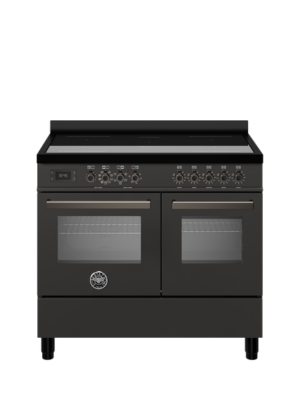 Bertazzoni Professional Series 100cm Electric Range Cooker with Induction Hob - view 2, Carbonio