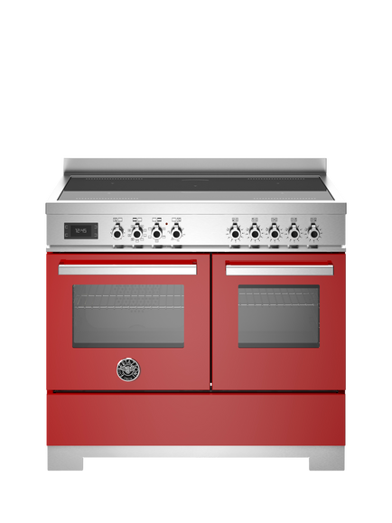 Bertazzoni Professional Series 100cm Electric Range Cooker with Induction Hob, Red