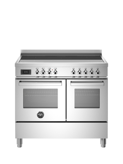 Bertazzoni Professional Series 100cm Electric Range Cooker with Induction Hob - view 2, Stainless Steel
