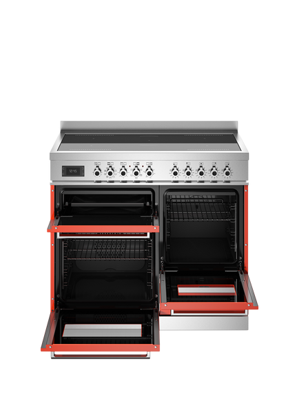 Bertazzoni Professional Series 100cm Electric Range Cooker with Induction Hob - view 2, Orange