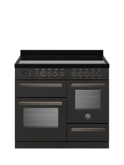 Bertazzoni Professional Series 100cm Electric Range Cooker with Induction Hob, Carbonio