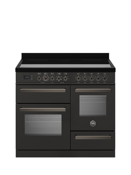 Bertazzoni Professional Series 100cm Electric Range Cooker with Induction Hob, Carbonio