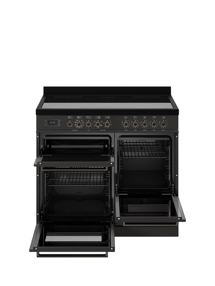 Bertazzoni Professional Series 100cm Electric Range Cooker with Induction Hob - view 2, Carbonio