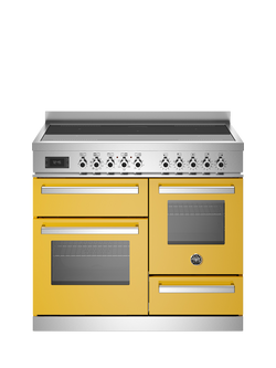 Bertazzoni Professional Series 100cm Electric Range Cooker with Induction Hob, Yellow