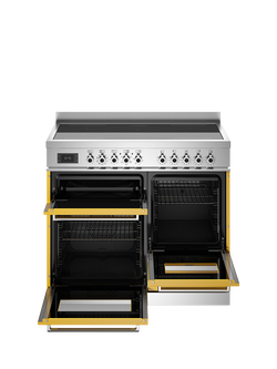 Bertazzoni Professional Series 100cm Electric Range Cooker with Induction Hob - view 2, Yellow