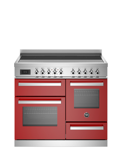 Bertazzoni Professional Series 100cm Electric Range Cooker with Induction Hob, Red