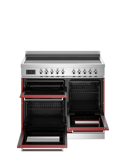 Bertazzoni Professional Series 100cm Electric Range Cooker with Induction Hob - view 2, Red