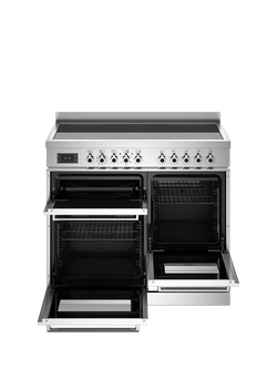 Bertazzoni Professional Series 100cm Electric Range Cooker with Induction Hob - view 2, Stainless Steel