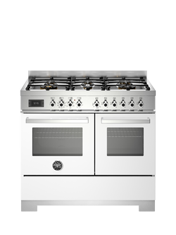 Bertazzoni Professional Series 100cm Dual Fuel Range Cooker with Gas Hob, White