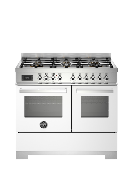 Bertazzoni Professional Series 100cm Dual Fuel Range Cooker with Gas Hob, White