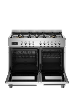 Bertazzoni Professional Series 100cm Dual Fuel Range Cooker with Gas Hob - view 2, Stainless Steel