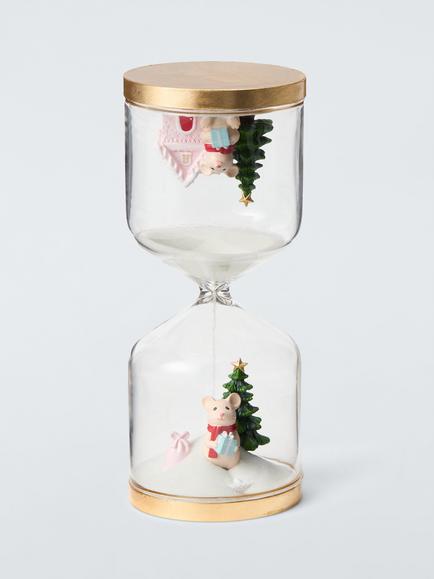 John Lewis Mouse Hourglass Timer Snowglobe, Multi - view 2, Multi