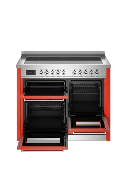 Bertazzoni Professional Series 110cm Electric Range Cooker with Induction Hob - view 2, Orange