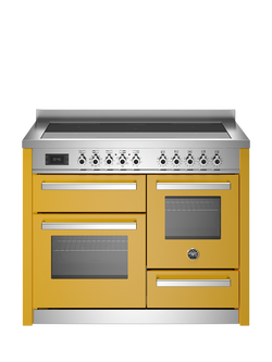 Bertazzoni Professional Series 110cm Electric Range Cooker with Induction Hob, Yellow