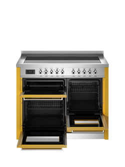 Bertazzoni Professional Series 110cm Electric Range Cooker with Induction Hob - view 2, Yellow