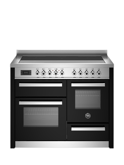 Bertazzoni Professional Series 110cm Electric Range Cooker with Induction Hob, Black