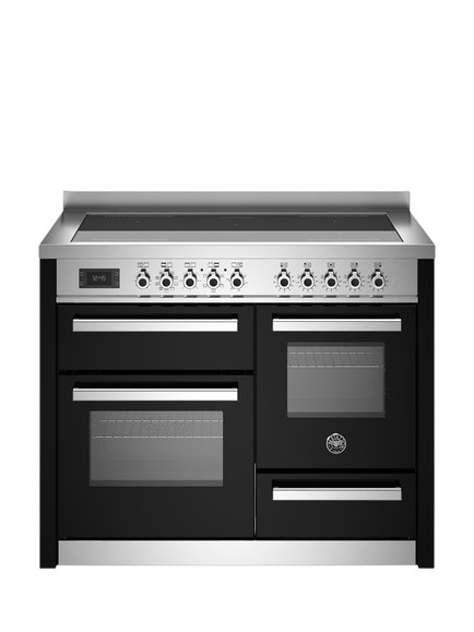Bertazzoni Professional Series 110cm Electric Range Cooker with Induction Hob, Black