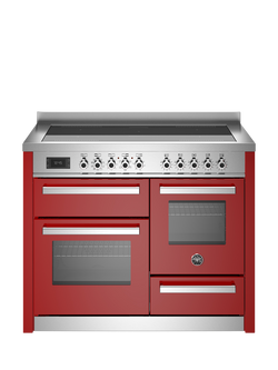 Bertazzoni Professional Series 110cm Electric Range Cooker with Induction Hob, Red