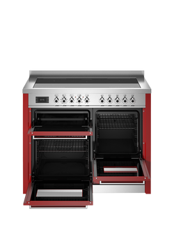 Bertazzoni Professional Series 110cm Electric Range Cooker with Induction Hob - view 2, Red