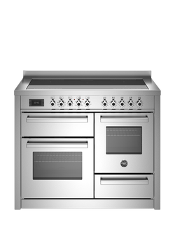 Bertazzoni Professional Series 110cm Electric Range Cooker with Induction Hob, Stainless Steel