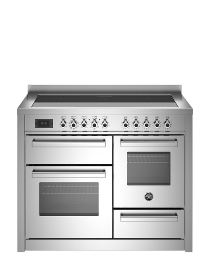 Bertazzoni Professional Series 110cm Electric Range Cooker with Induction Hob, Stainless Steel