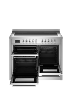 Bertazzoni Professional Series 110cm Electric Range Cooker with Induction Hob - view 2, Stainless Steel