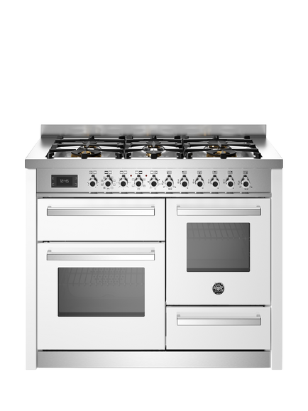 Bertazzoni Professional Series 110cm Dual Fuel Range Cooker with Gas Hob, White