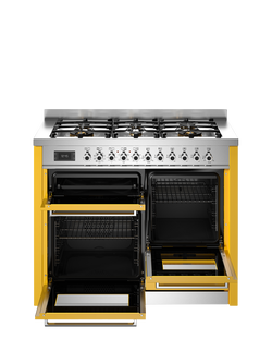 Bertazzoni Professional Series 110cm Dual Fuel Range Cooker with Gas Hob - view 2, Yellow