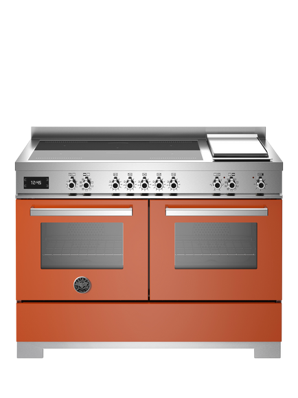 Bertazzoni Professional Series 120cm Electric Range Cooker with Induction Hob, Orange