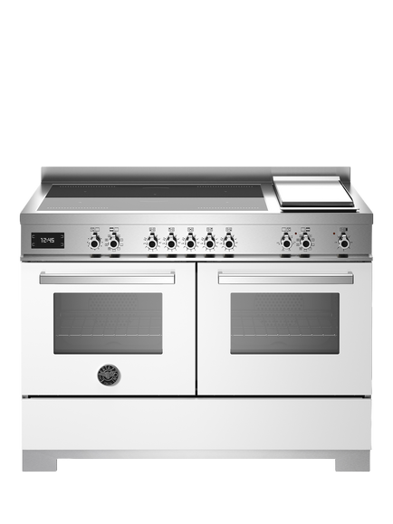 Bertazzoni Professional Series 120cm Electric Range Cooker with Induction Hob, White