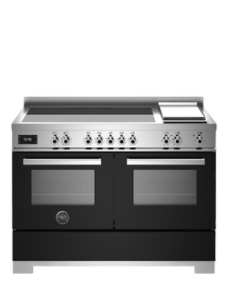 Bertazzoni Professional Series 120cm Electric Range Cooker with Induction Hob, Black