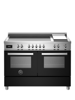 Bertazzoni Professional Series 120cm Electric Range Cooker with Induction Hob - view 2, Black
