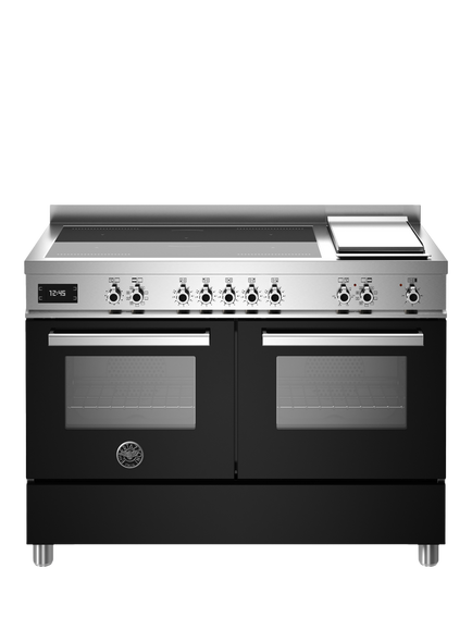 Bertazzoni Professional Series 120cm Electric Range Cooker with Induction Hob - view 2, Black