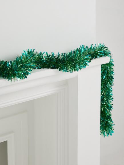 John Lewis Chunky Tinsel, Green, L2m - view 2, Red