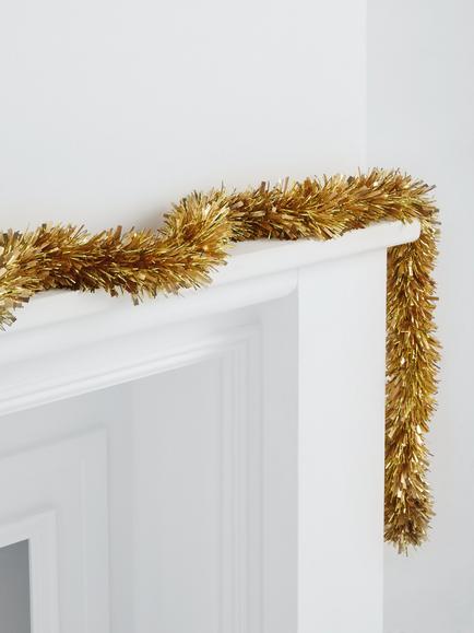 John Lewis Chunky Embossed Tinsel, Gold, L2m - view 2, Gold