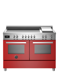Bertazzoni Professional Series 120cm Electric Range Cooker with Induction Hob - view 2, Red
