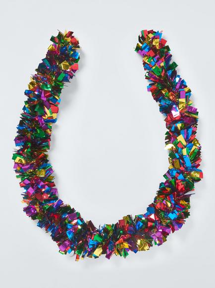 John Lewis Rainbow Tinsel, White