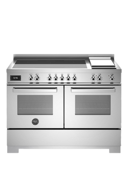 Bertazzoni Professional Series 120cm Electric Range Cooker with Induction Hob, Stainless Steel