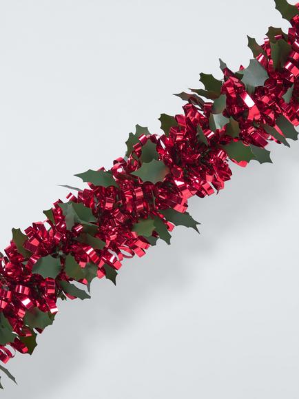 John Lewis Holly Tinsel - view 2, White