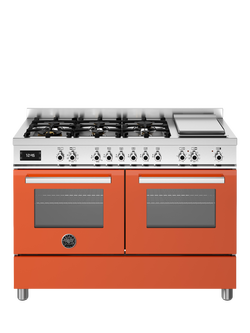 Bertazzoni Professional Series 120cm Dual Fuel Range Cooker with Gas Hob - view 2, Orange