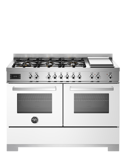 Bertazzoni Professional Series 120cm Dual Fuel Range Cooker with Gas Hob, White